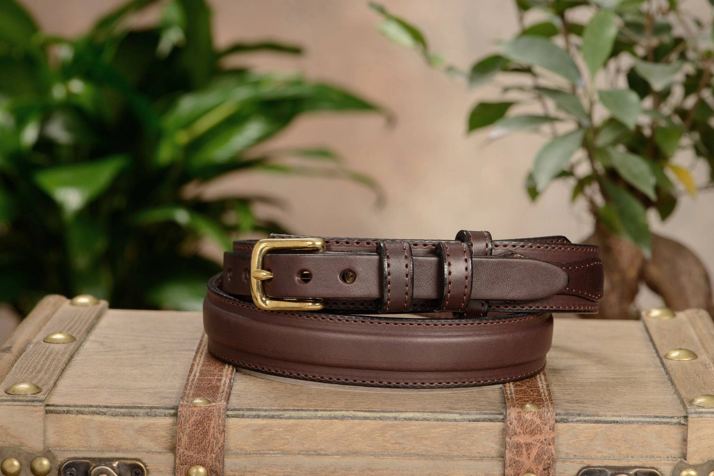 The Walker: Men's Brown Stitched Ranger 1.25"