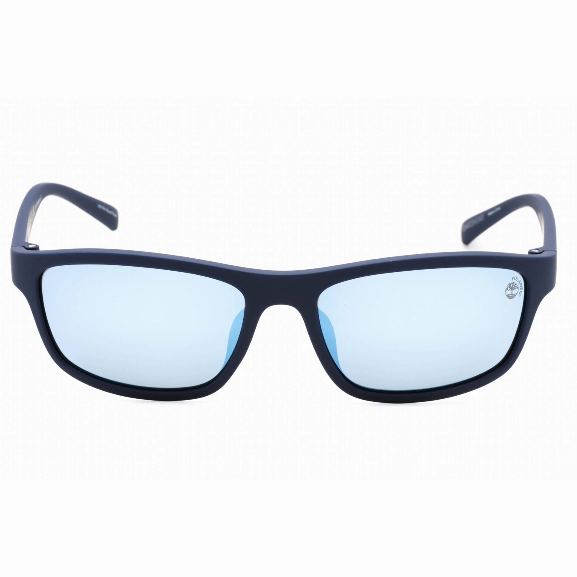 Timberland Men's Sunglasses - Matte Blue Rectangular Shape Full Rim Frame | TB9237 91D