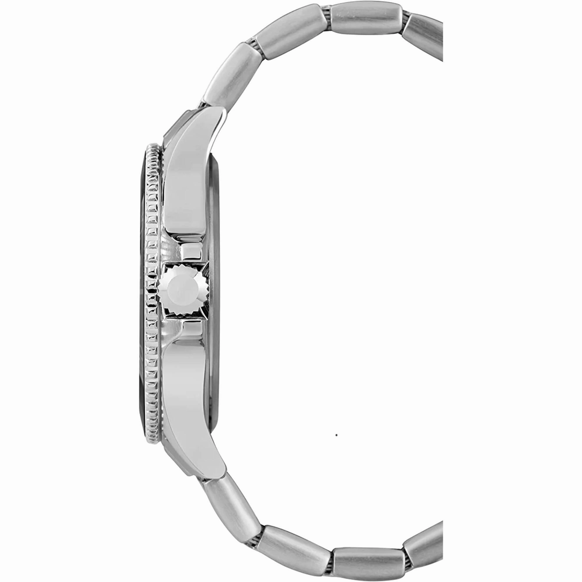 Timex Men's Watch - Harborside Quartz Black Dial Silver Tone Bracelet | TW2R64600JT