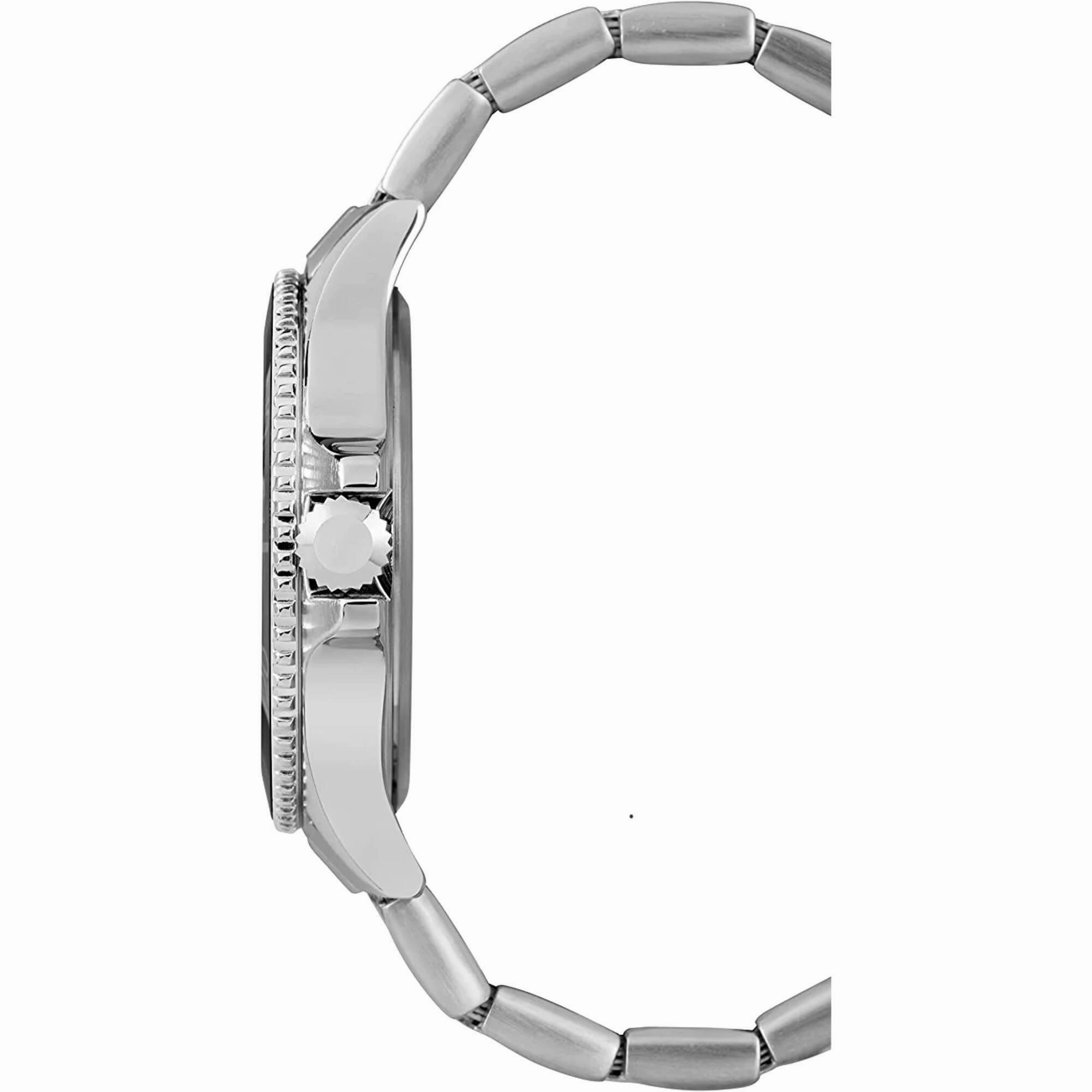 Timex Men's Watch - Harborside Quartz Black Dial Silver Tone Bracelet | TW2R64600JT