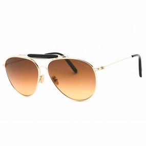 Tom Ford Men's Sunglasses - Gold Metal Pilot 59mm Frame Brown Lens | FT0995 32E