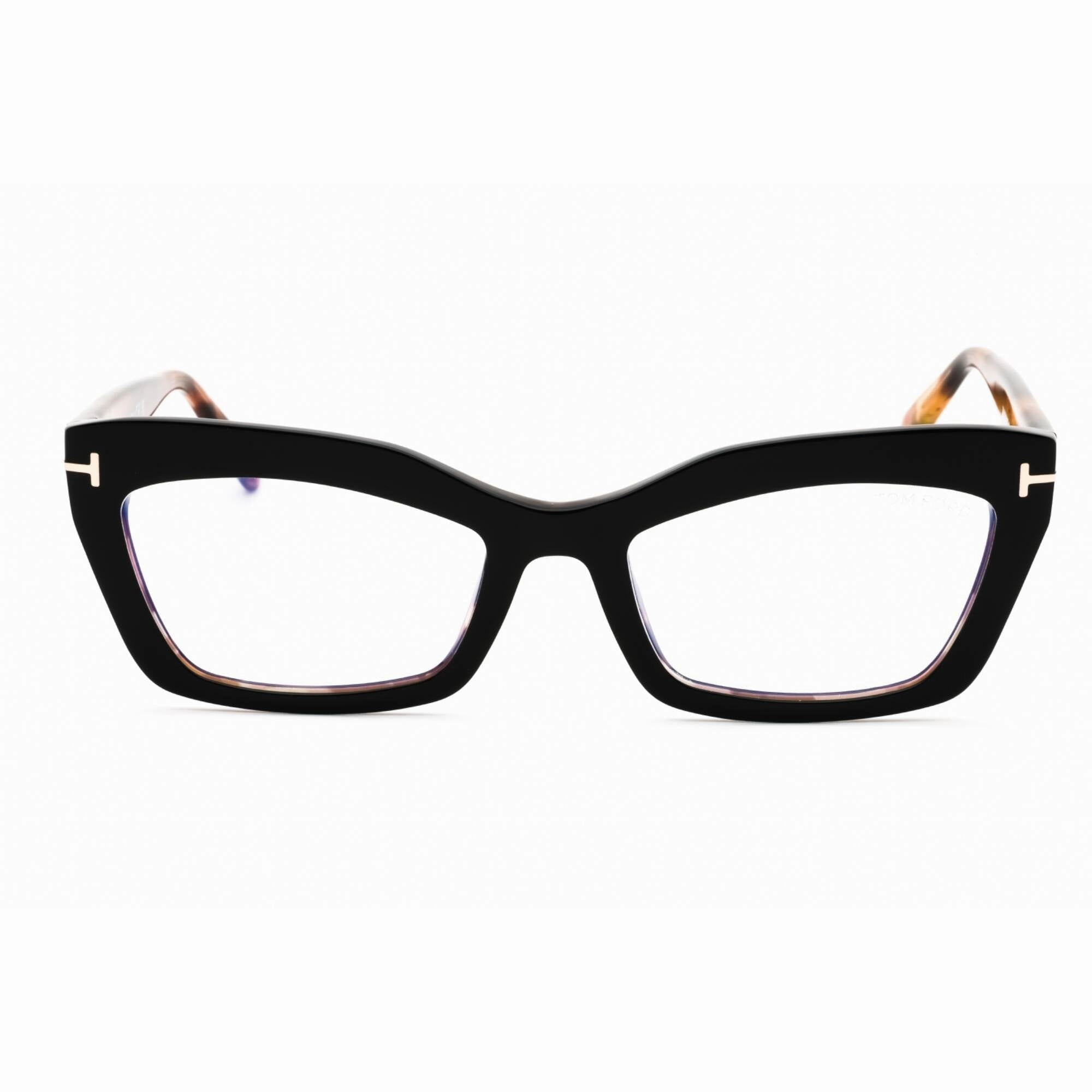 Tom Ford Women's Eyeglasses - Black/Other Acetate Cat Eye Full Rim | FT5766-B 005
