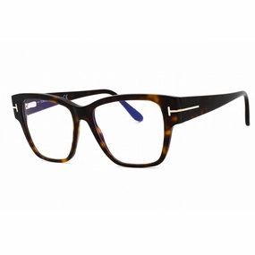 Tom Ford Women's Eyeglasses - Dark Havana Acetate Cat Eye Frame | FT5745-B 052