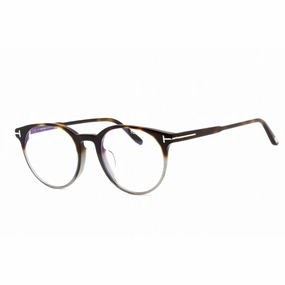Tom Ford Women's Eyeglasses - Round Shape Havana/Grey Plastic Frame | FT5695-F-B 056
