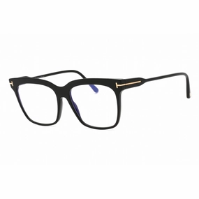 Tom Ford Women's Eyeglasses - Shiny Black Full Rim Rectangular Frame | FT5768-B 001