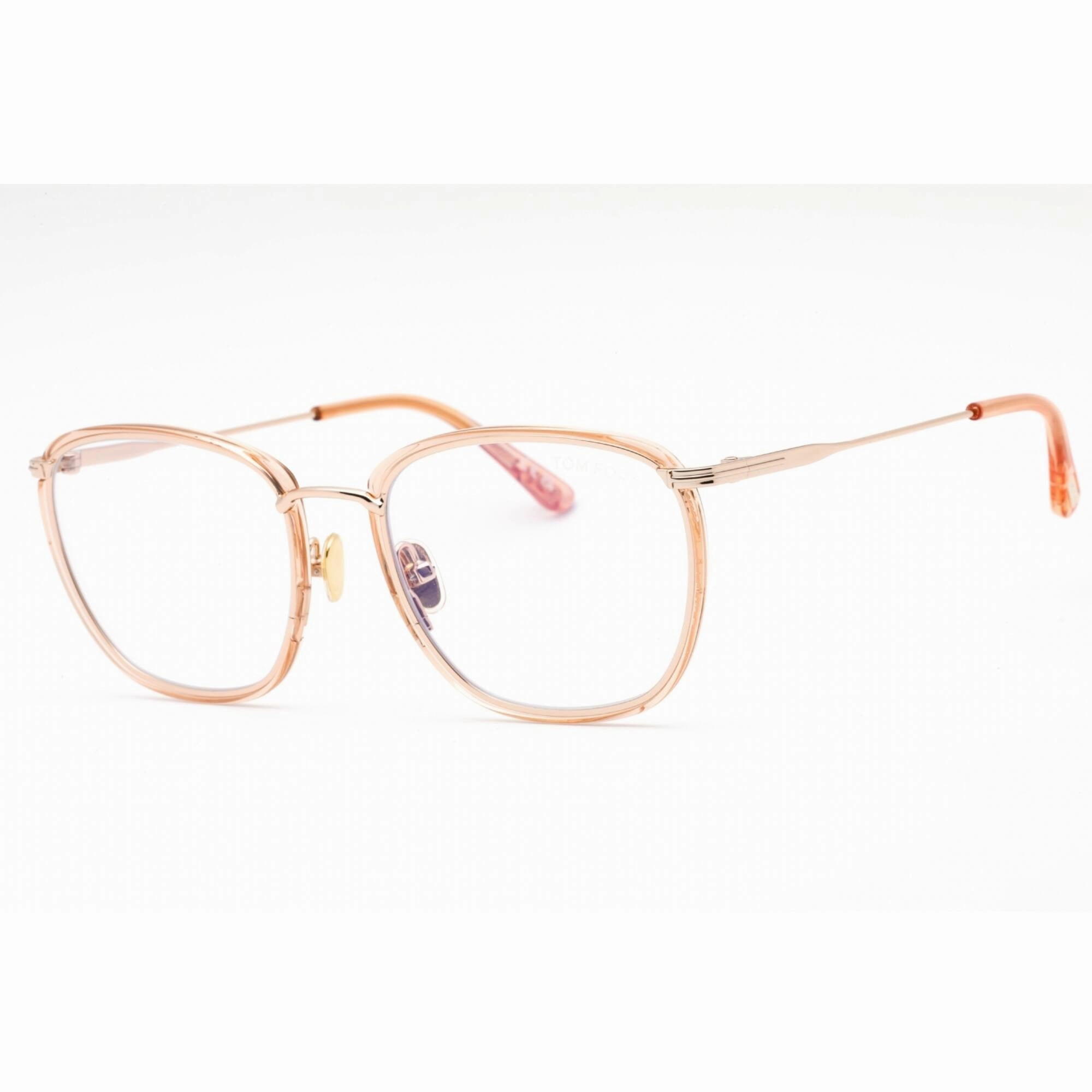 Tom Ford Women's Eyeglasses - Shiny Orange Metal Oval Full Rim Frame | FT5702-B 042