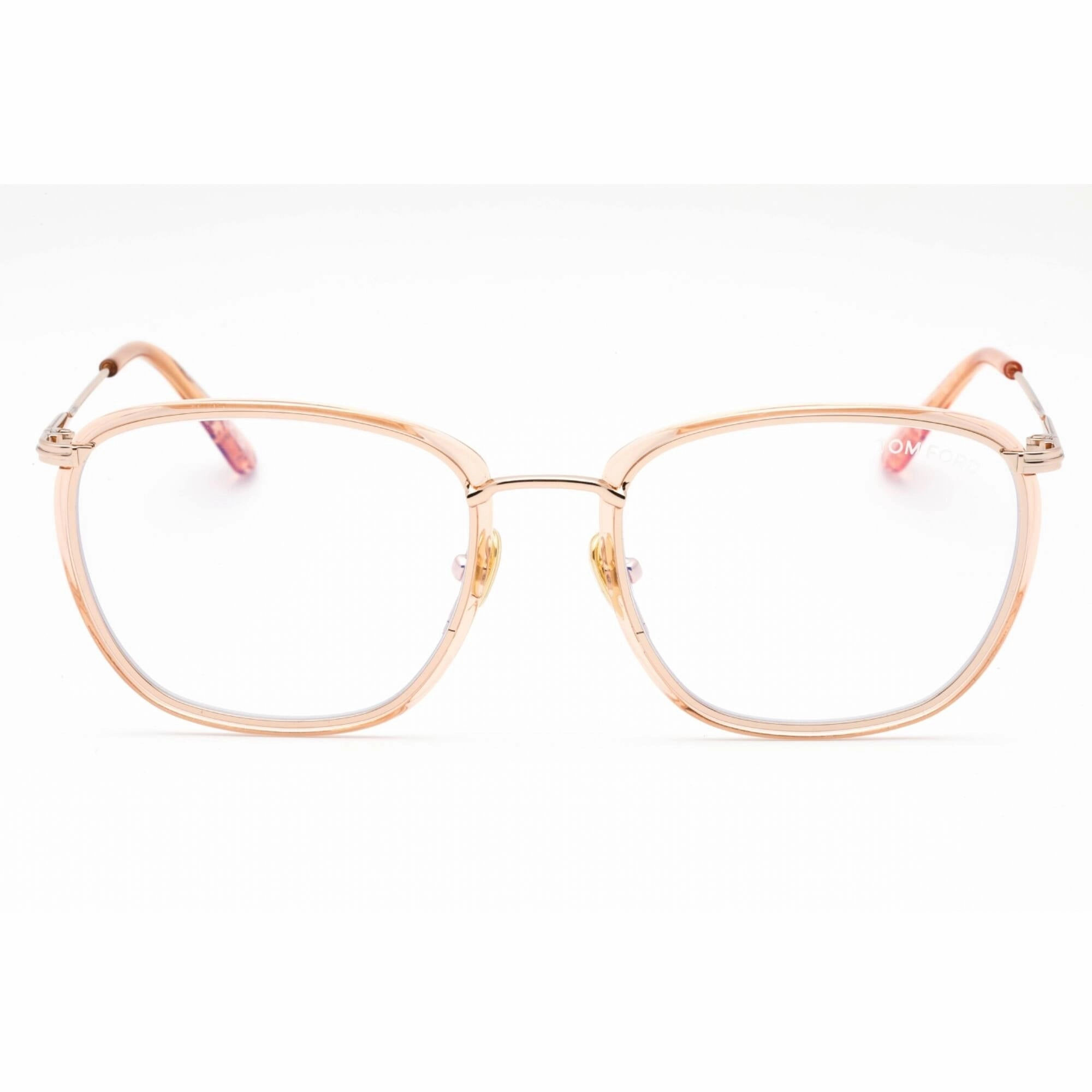 Tom Ford Women's Eyeglasses - Shiny Orange Metal Oval Full Rim Frame | FT5702-B 042