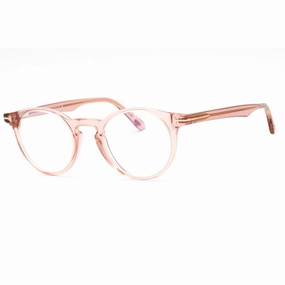 Tom Ford Women's Eyeglasses - Shiny Pink Plastic Round Full Rim Frame | FT5557-B 072