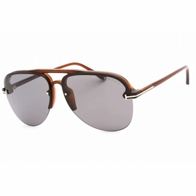 Tom Ford Women's Sunglasses - Shiny Light Brown Plastic Frame Smoke Lens | FT1004 45A