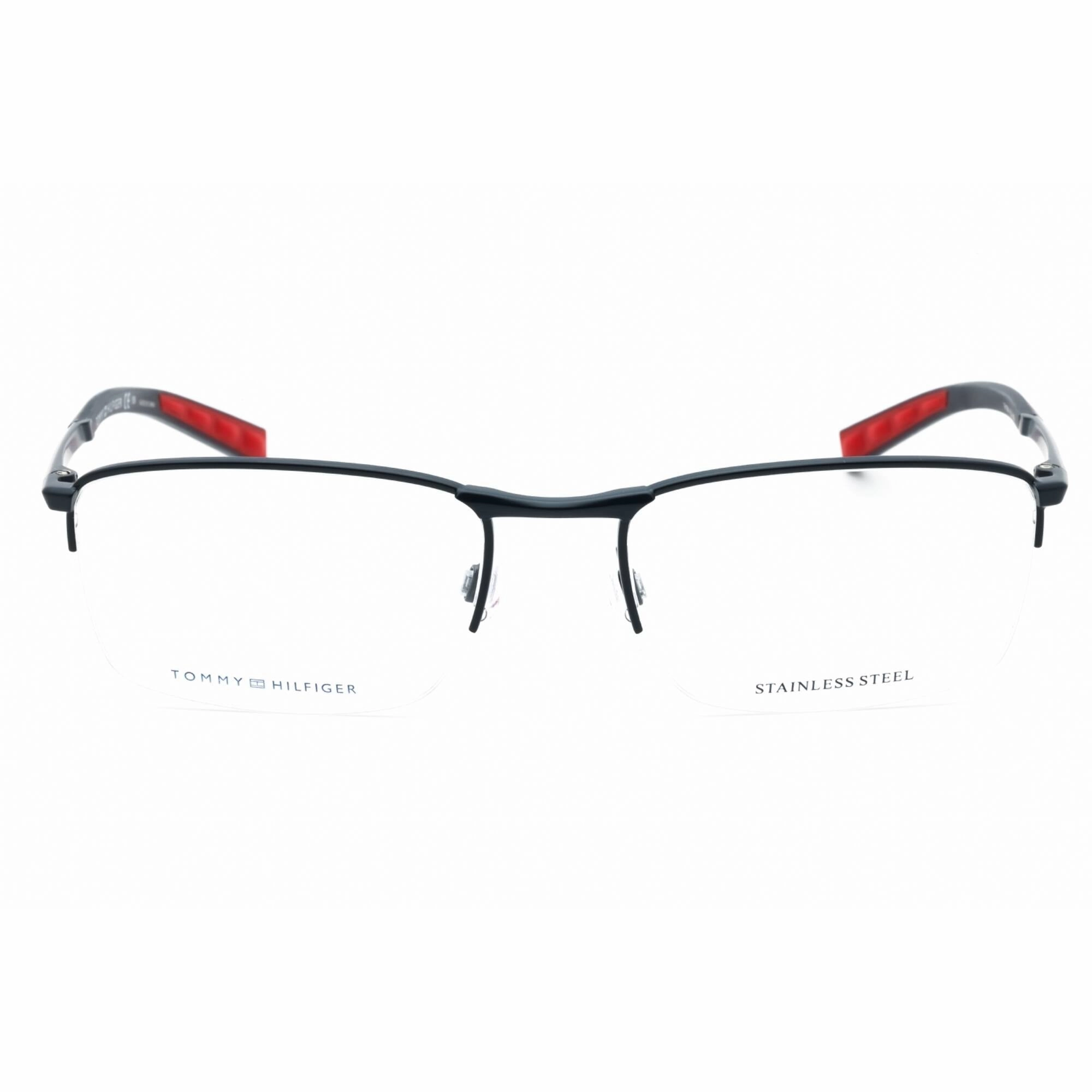 Tommy Hilfiger Men's Eyeglasses - Matte Blue Metal Half Rim Frame | TH 1784 0FLL 00