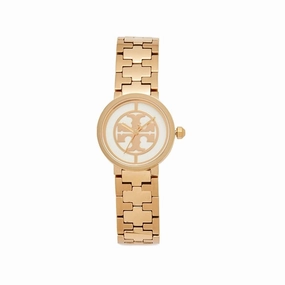 Tory Burch TRB4011 Women's The Small Reva Watch, Gold & Ivory