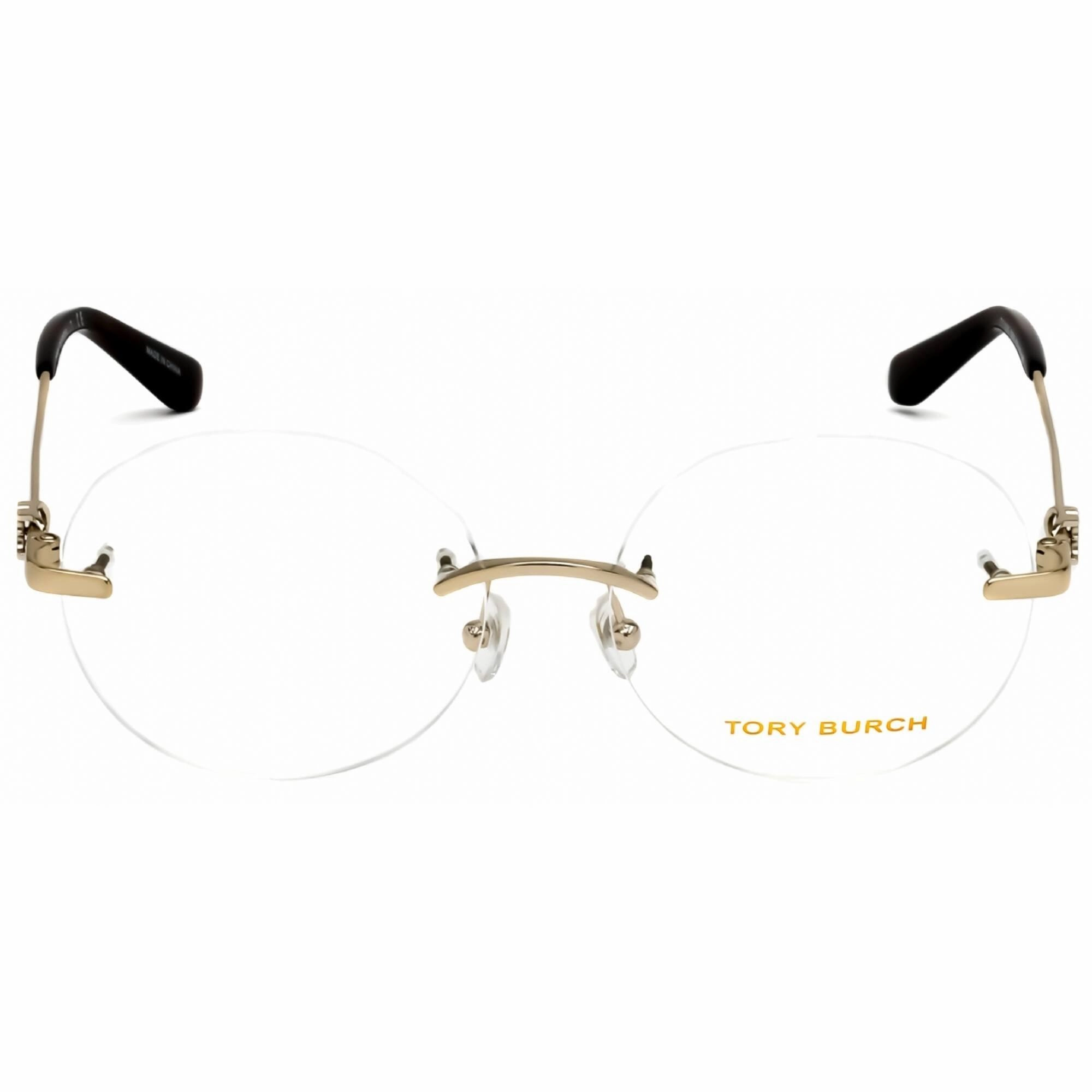 Tory Burch Women's Eyeglasses - Round Shape Shiny Light Gold Metal Frame | TY1059 3265