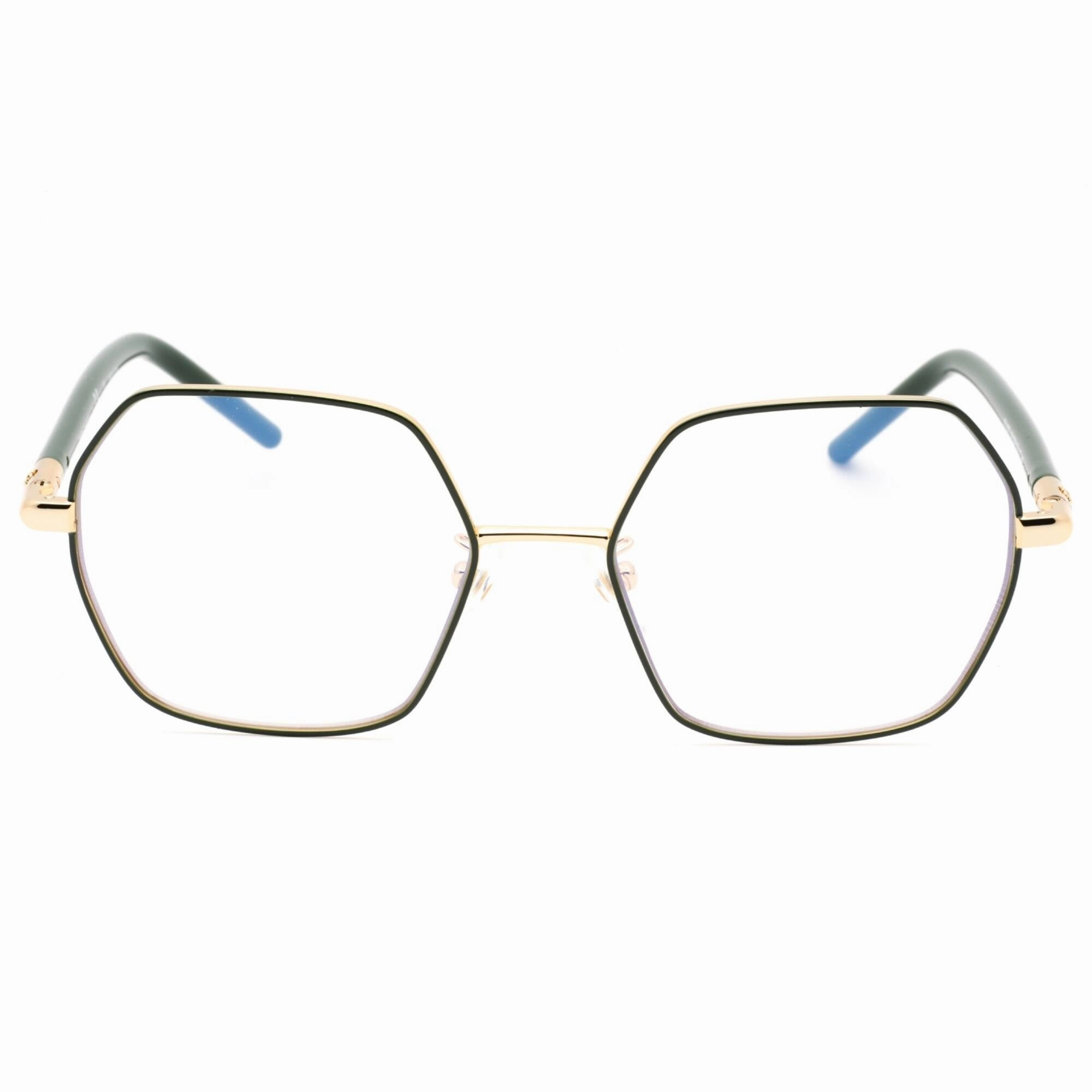Tory Burch Women's Eyeglasses - Shiny Gold Geometric Full Rim Frame | 0TY1072 3315SB