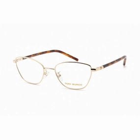 Tory Burch Women's Eyeglasses - Shiny Light Gold Cat Eye Full Rim Frame | TY1074 3314