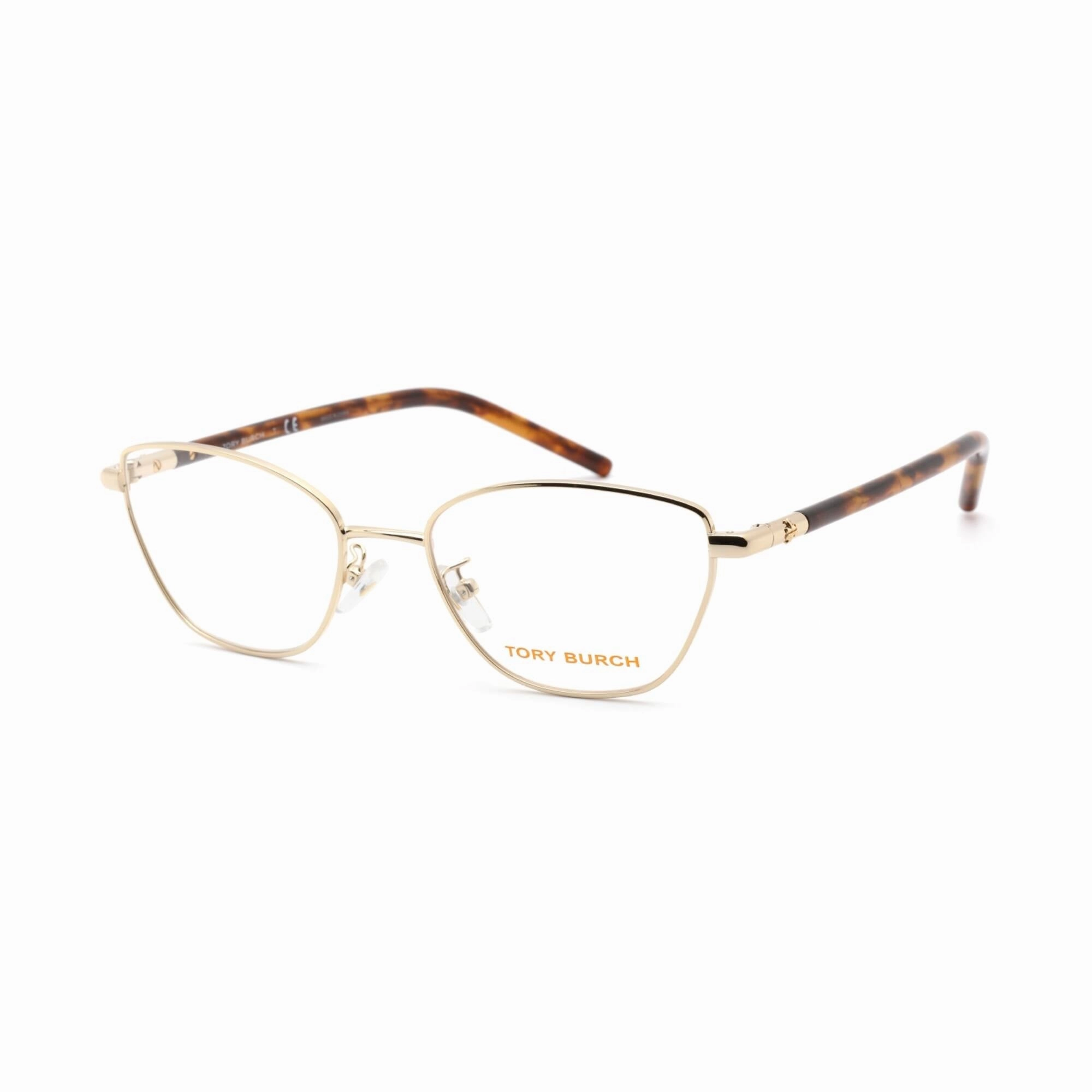Tory Burch Women's Eyeglasses - Shiny Light Gold Cat Eye Full Rim Frame | TY1074 3314