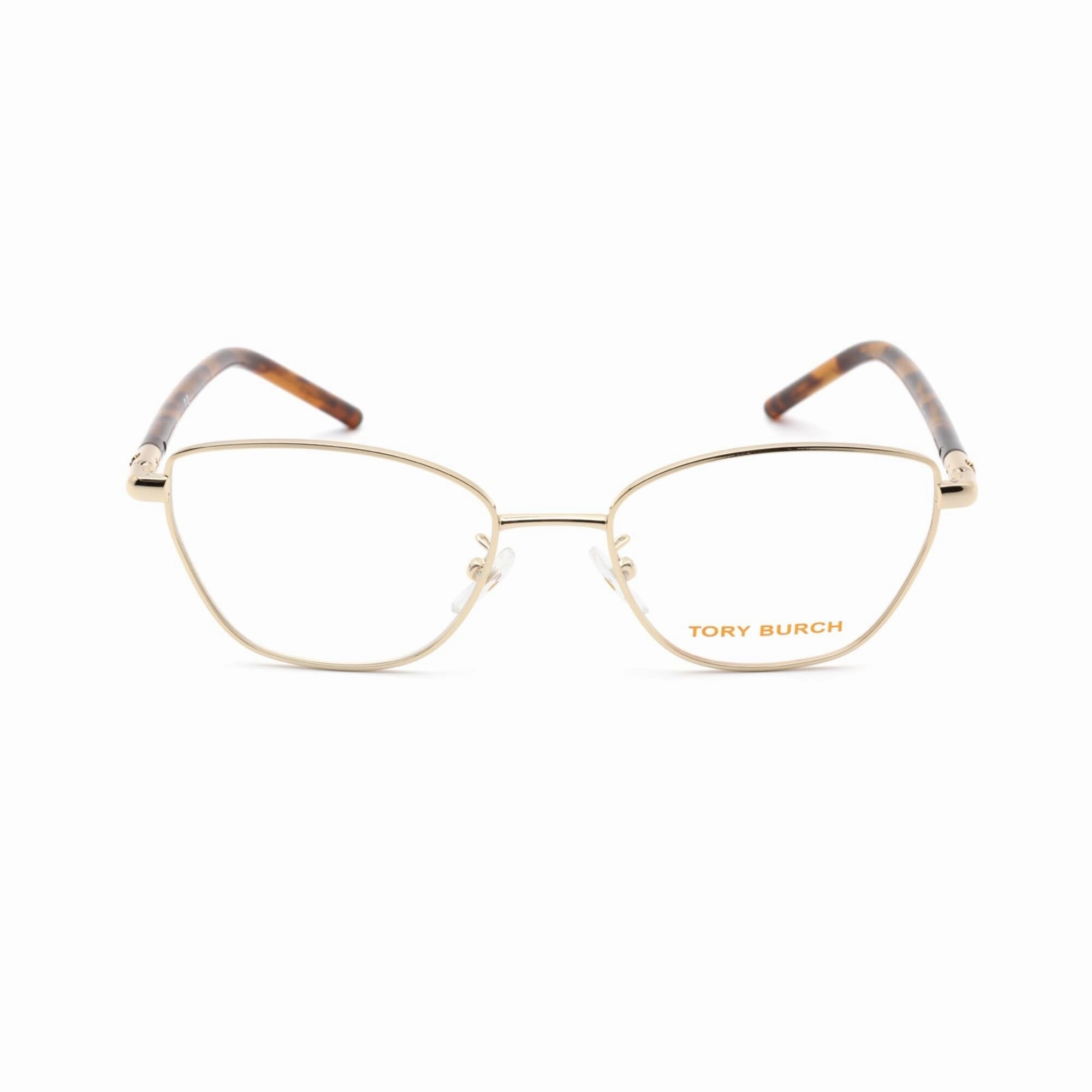 Tory Burch Women's Eyeglasses - Shiny Light Gold Cat Eye Full Rim Frame | TY1074 3314