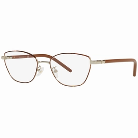 Tory Burch Women's Eyeglasses - Shiny Light Gold Dark Tortoise Frame, 50mm | 1074 3313