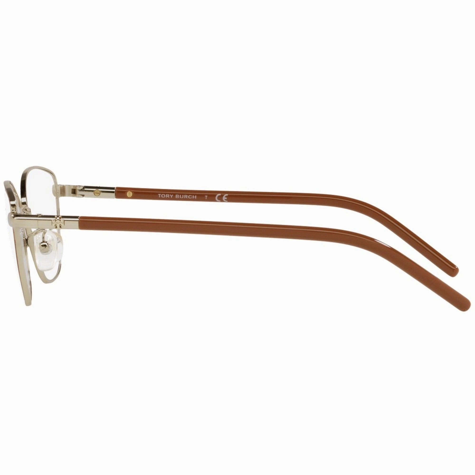 Tory Burch Women's Eyeglasses - Shiny Light Gold Dark Tortoise Frame, 50mm | 1074 3313