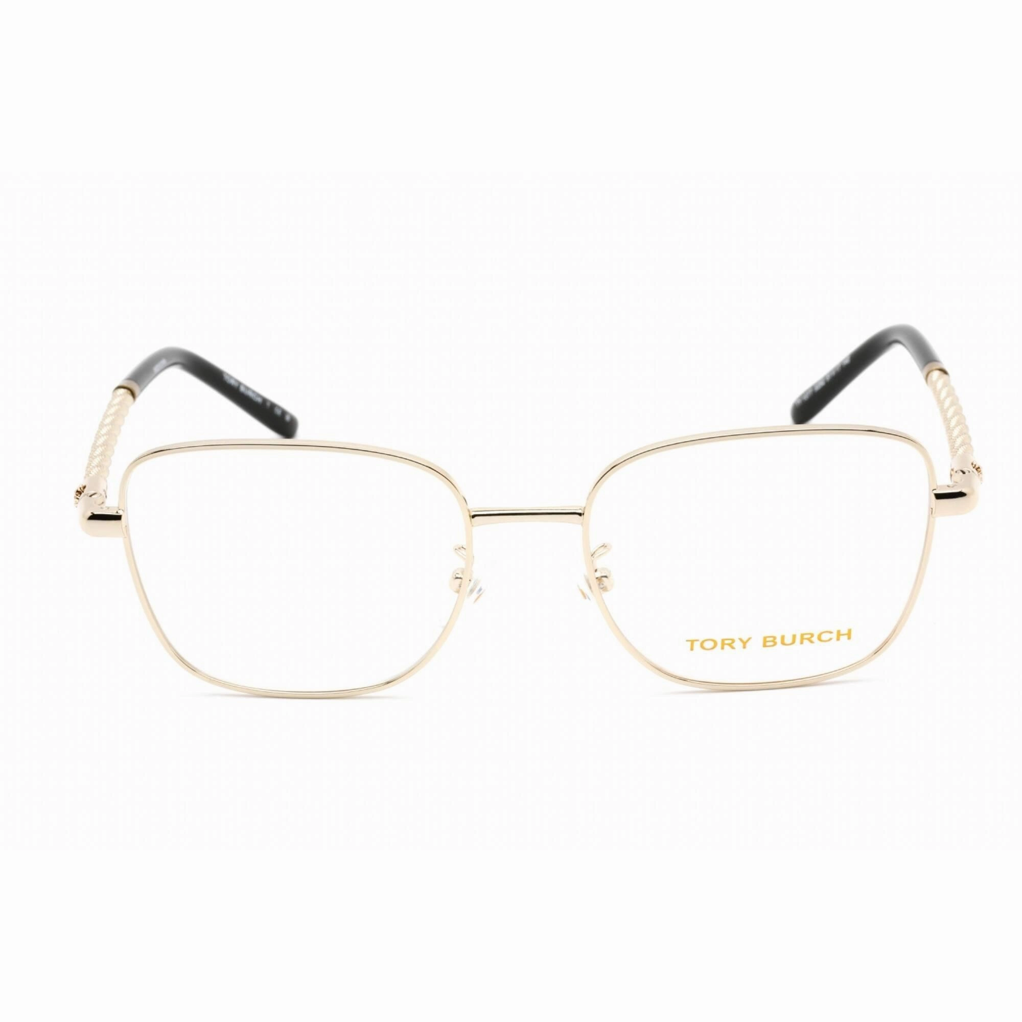Tory Burch Women's Eyeglasses - Shiny Light Gold Metal Square Frame | 0TY1077 3252