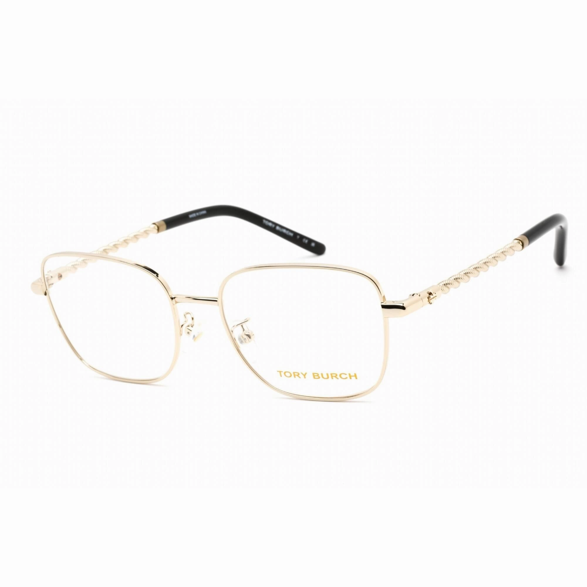 Tory Burch Women's Eyeglasses - Shiny Light Gold Metal Square Frame | 0TY1077 3252