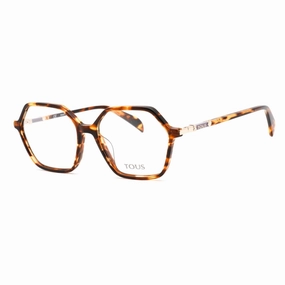 Tous Men's Eyeglasses - Full Rim Shiny Brown Havana/Yellow Plastic Frame | VTOB31 0743