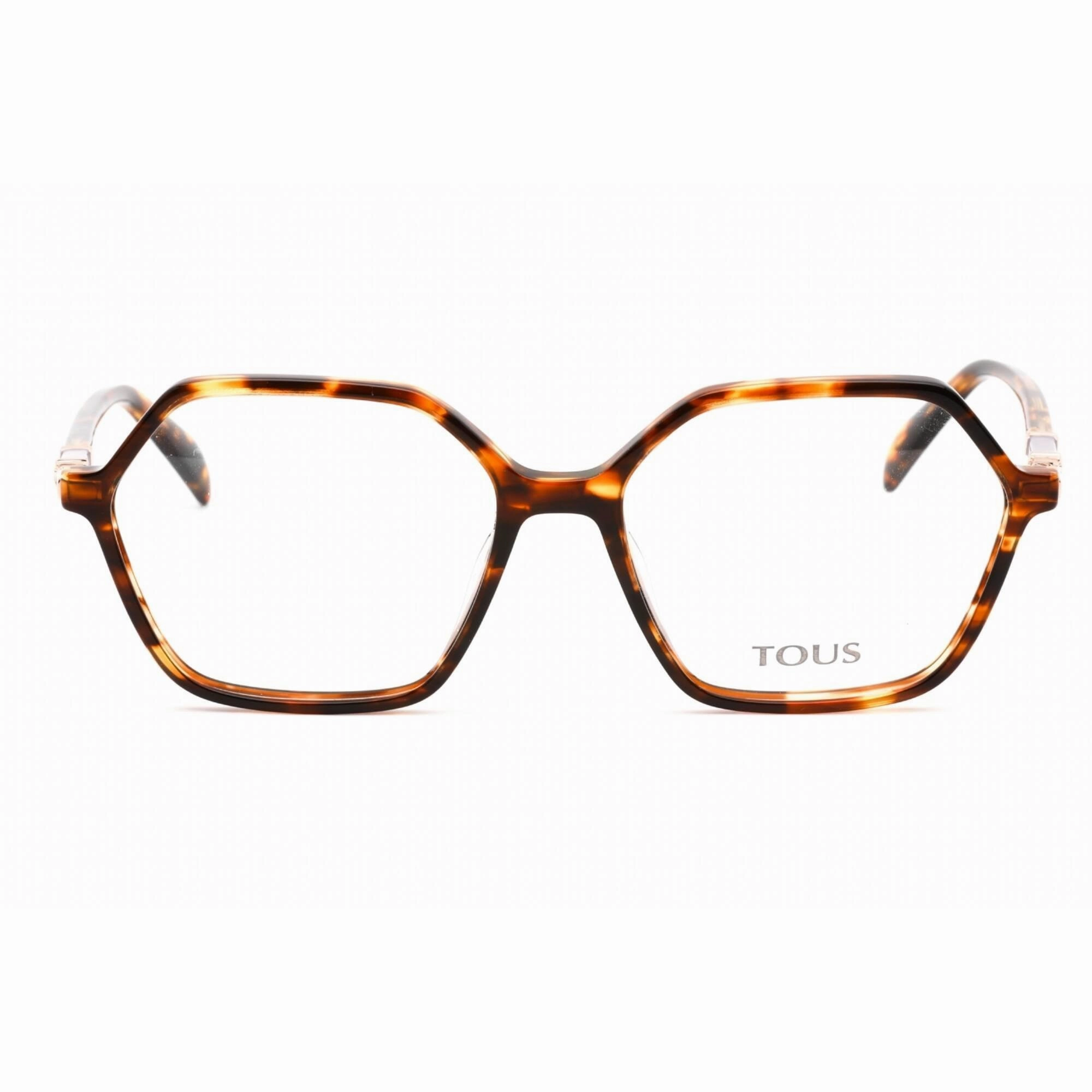 Tous Men's Eyeglasses - Full Rim Shiny Brown Havana/Yellow Plastic Frame | VTOB31 0743