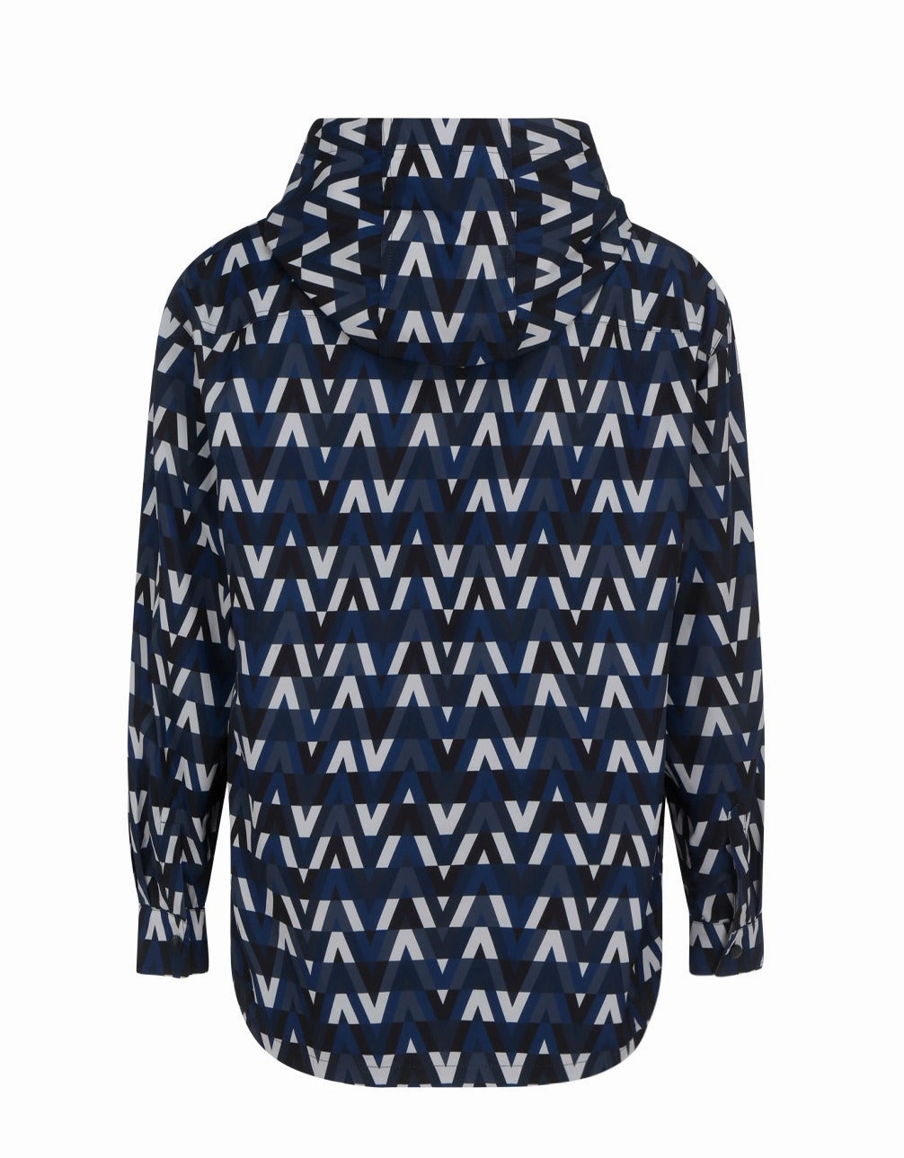 Valentino Optical Logo Printed Hooded Jacket