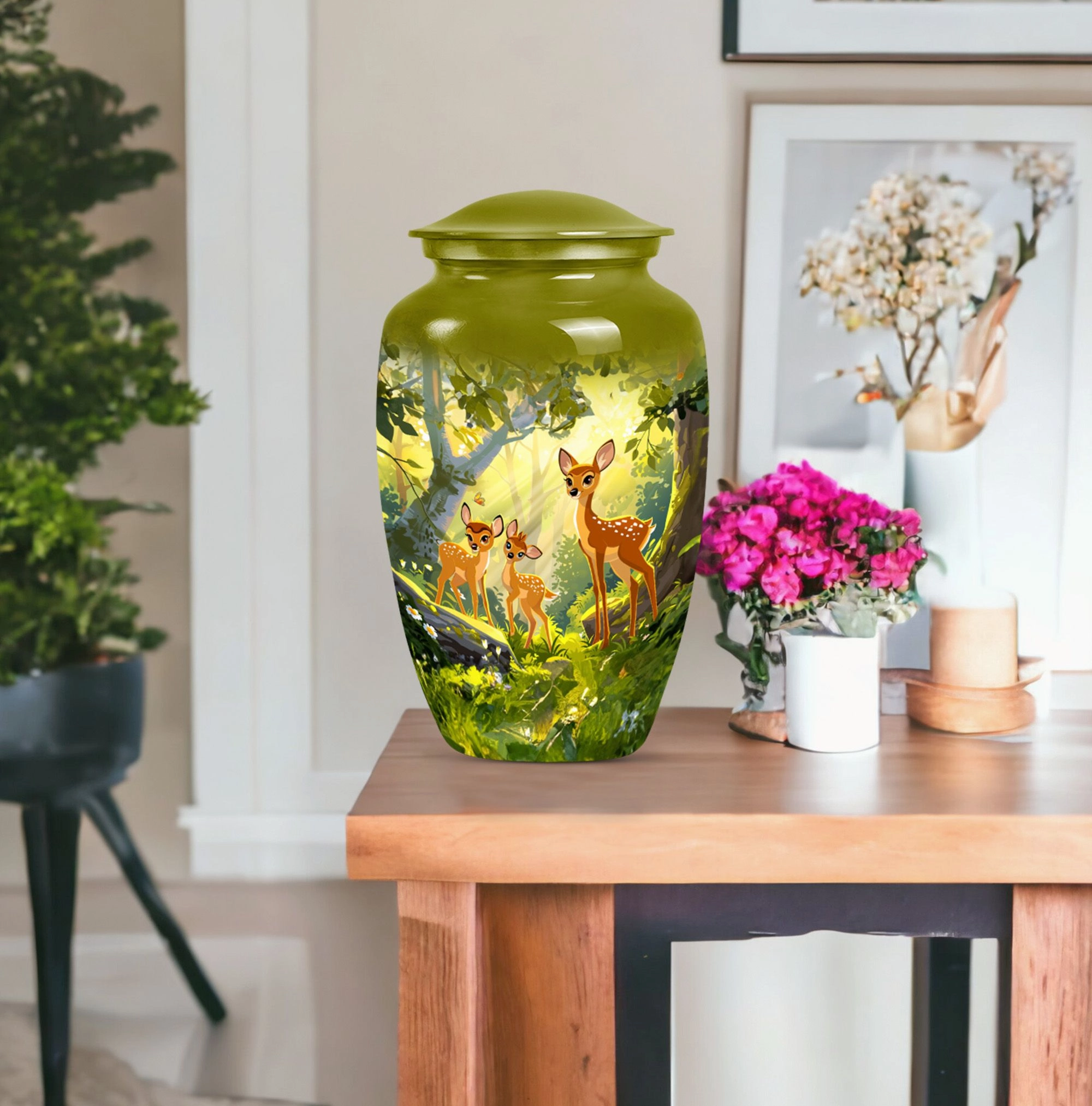 Valiant Deer Memorial Tribute - Men's Cremation Urn