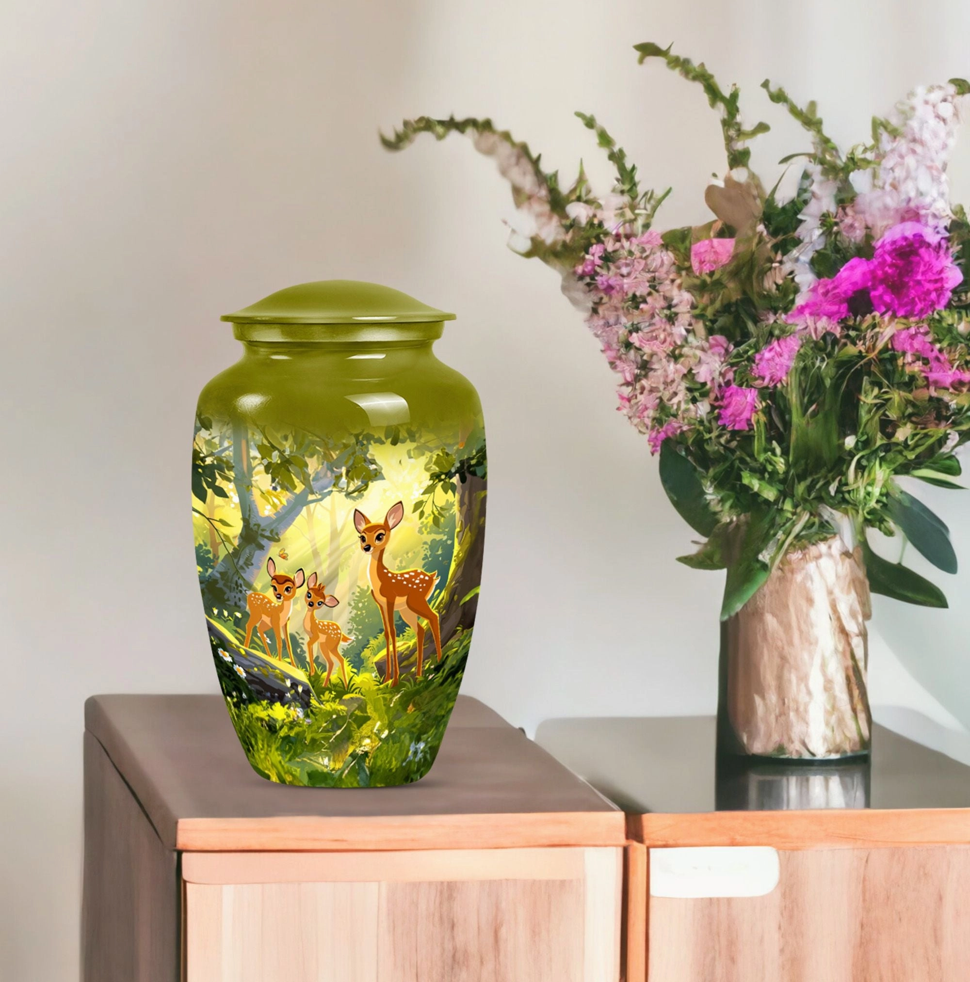 Valiant Deer Memorial Tribute - Men's Cremation Urn