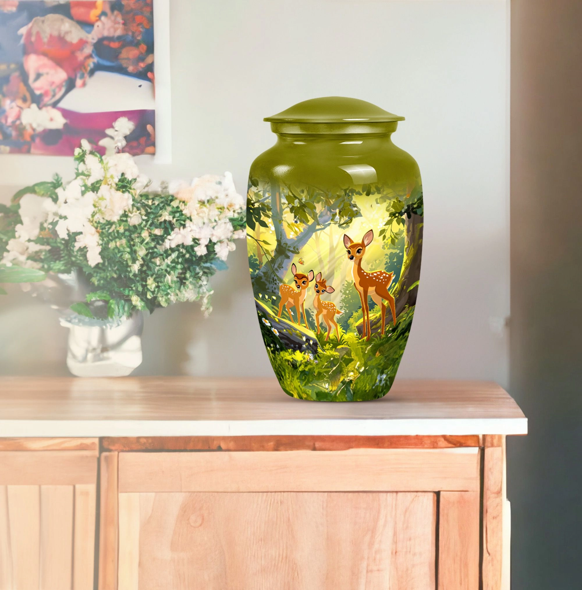 Valiant Deer Memorial Tribute - Men's Cremation Urn