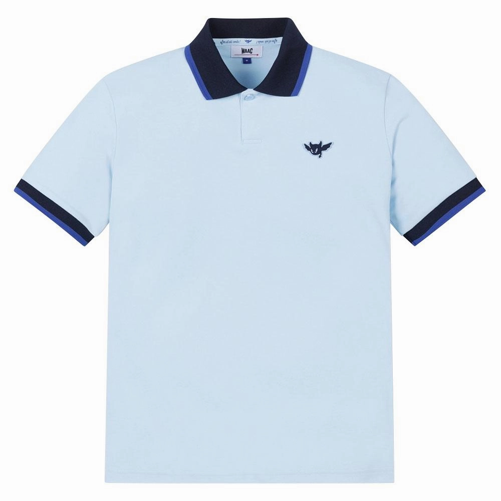 WAAC Athletic Color Rib Golf Polo Light Blue - SS24 Men