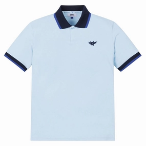 WAAC Athletic Color Rib Golf Polo Light Blue - SS24 Men