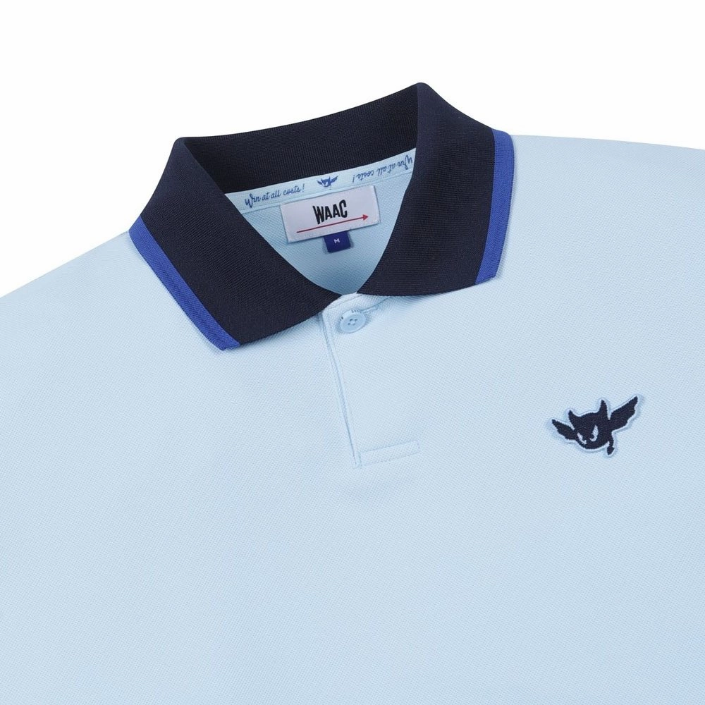 WAAC Athletic Color Rib Golf Polo Light Blue - SS24 Men