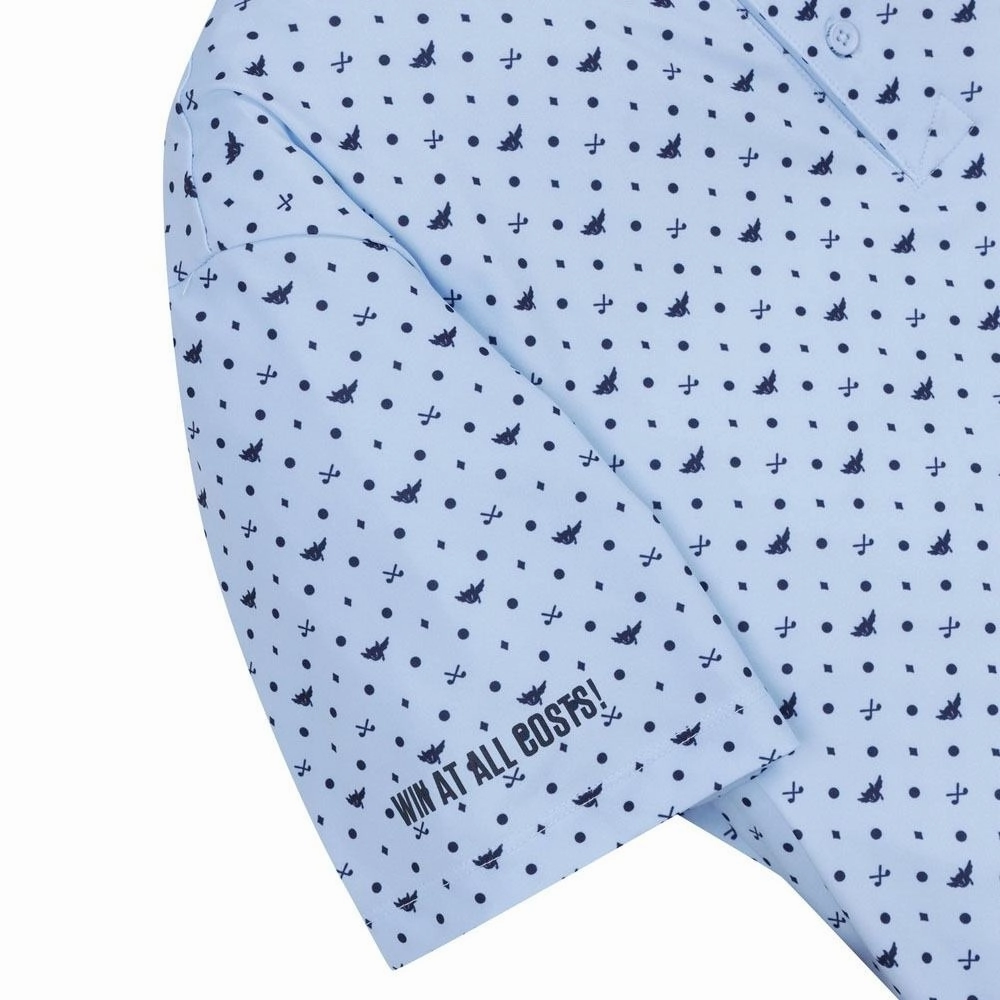 WAAC Flying WAACKY Dot Golf Polo Light Blue - FW24 Men