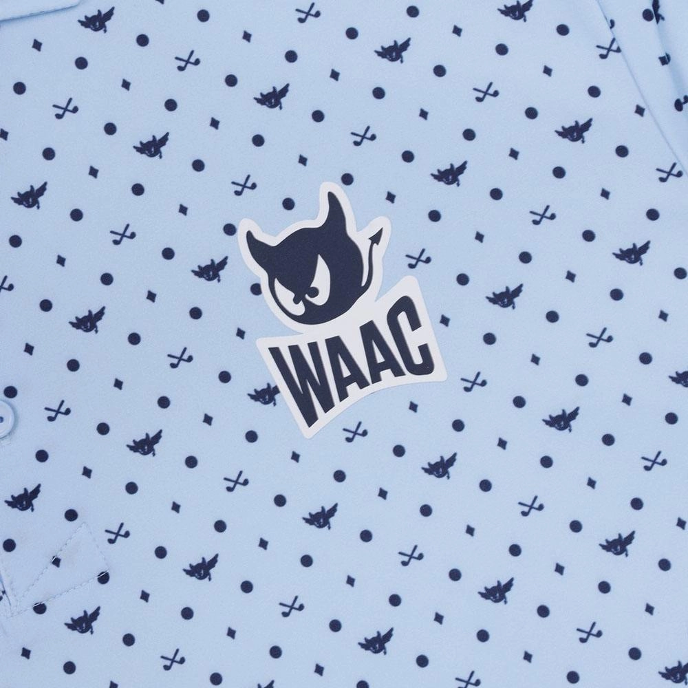 WAAC Flying WAACKY Dot Golf Polo Light Blue - FW24 Men