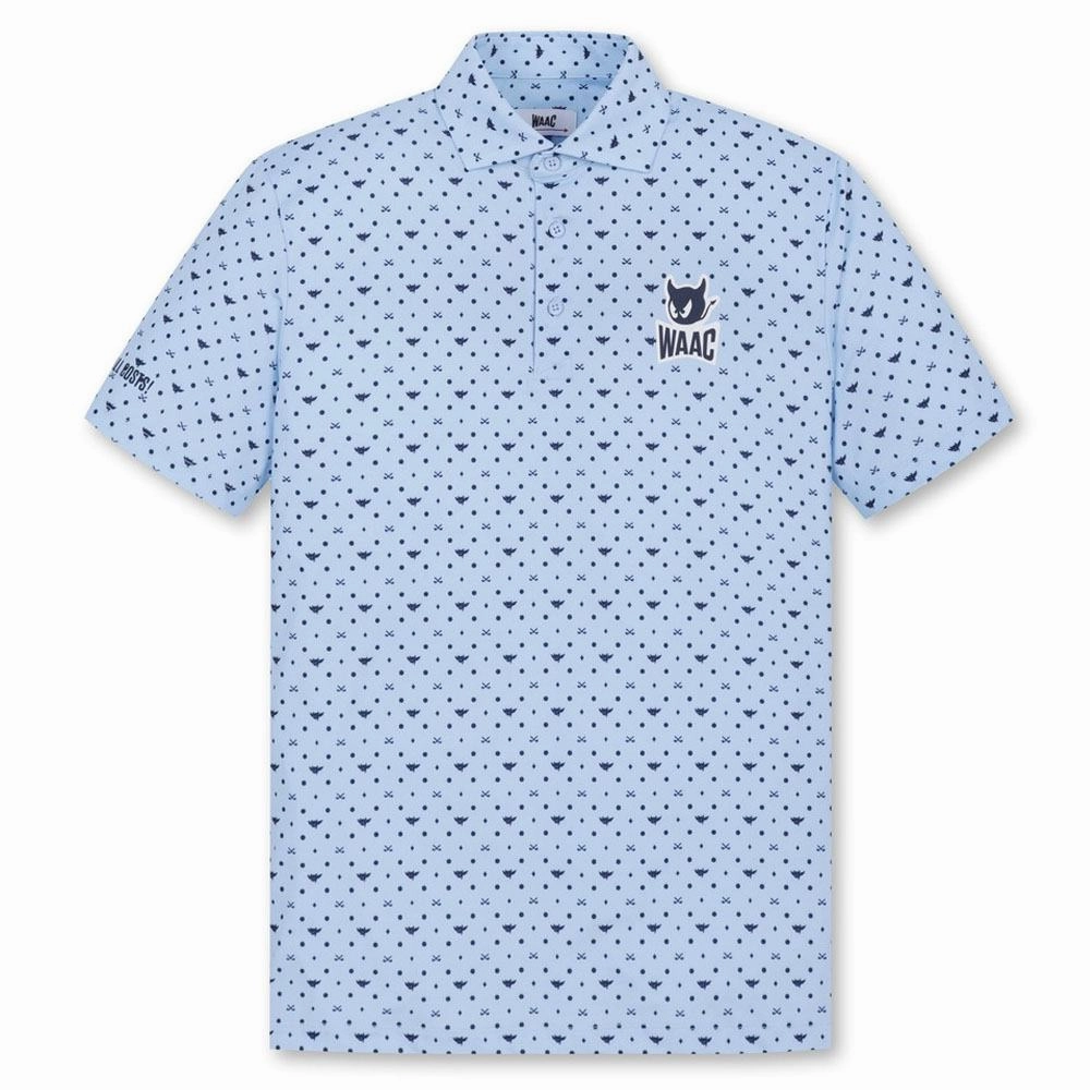 WAAC Flying WAACKY Dot Golf Polo Light Blue - FW24 Men