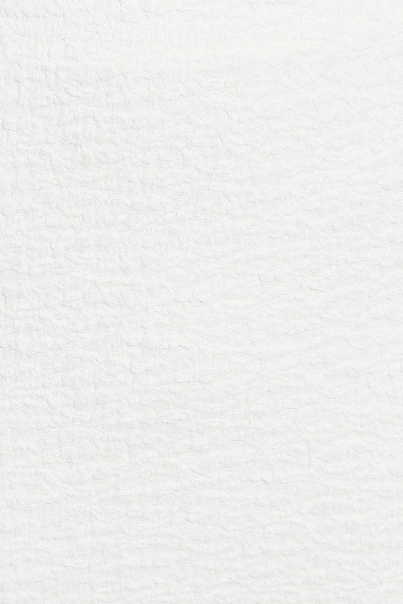 White Midi Skirt High Rise Pencil