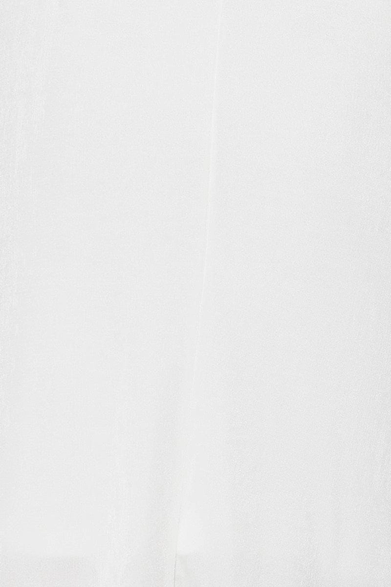 White Mini Dress Cowl Neck
