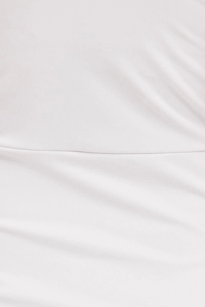 White Mini Dress Round Neck Activewear