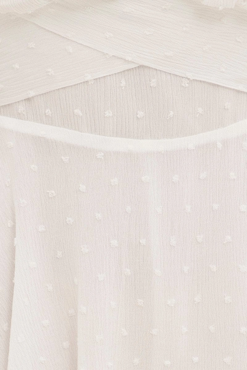 White Ruffle Playsuit Short Sleeve Tie Back