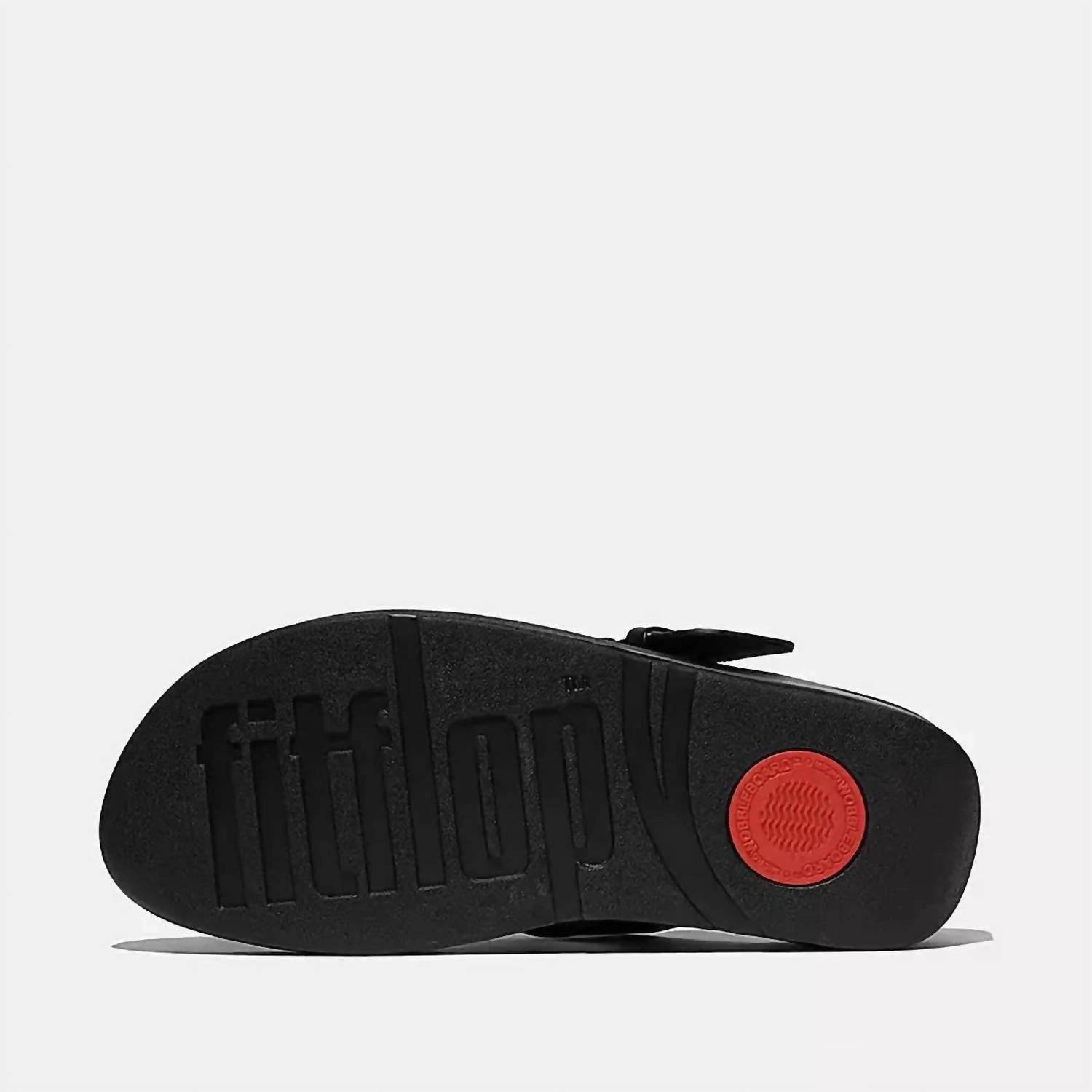 Women Lulu Resin Buckle Leather Toe Post Sandal In Black