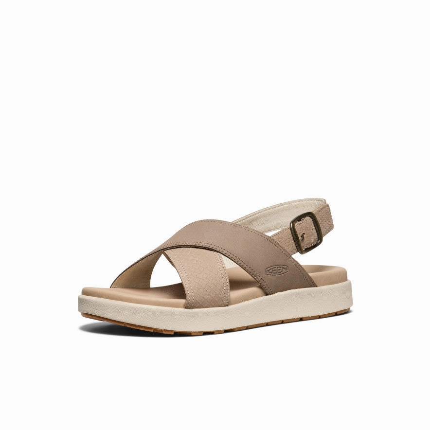 Women's Elle Luxe Cross Strap Sandal  |  Plaza Taupe/Brindle