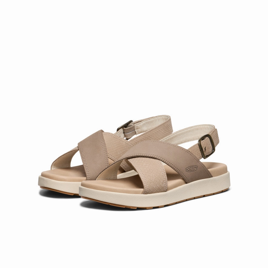 Women's Elle Luxe Cross Strap Sandal  |  Plaza Taupe/Brindle
