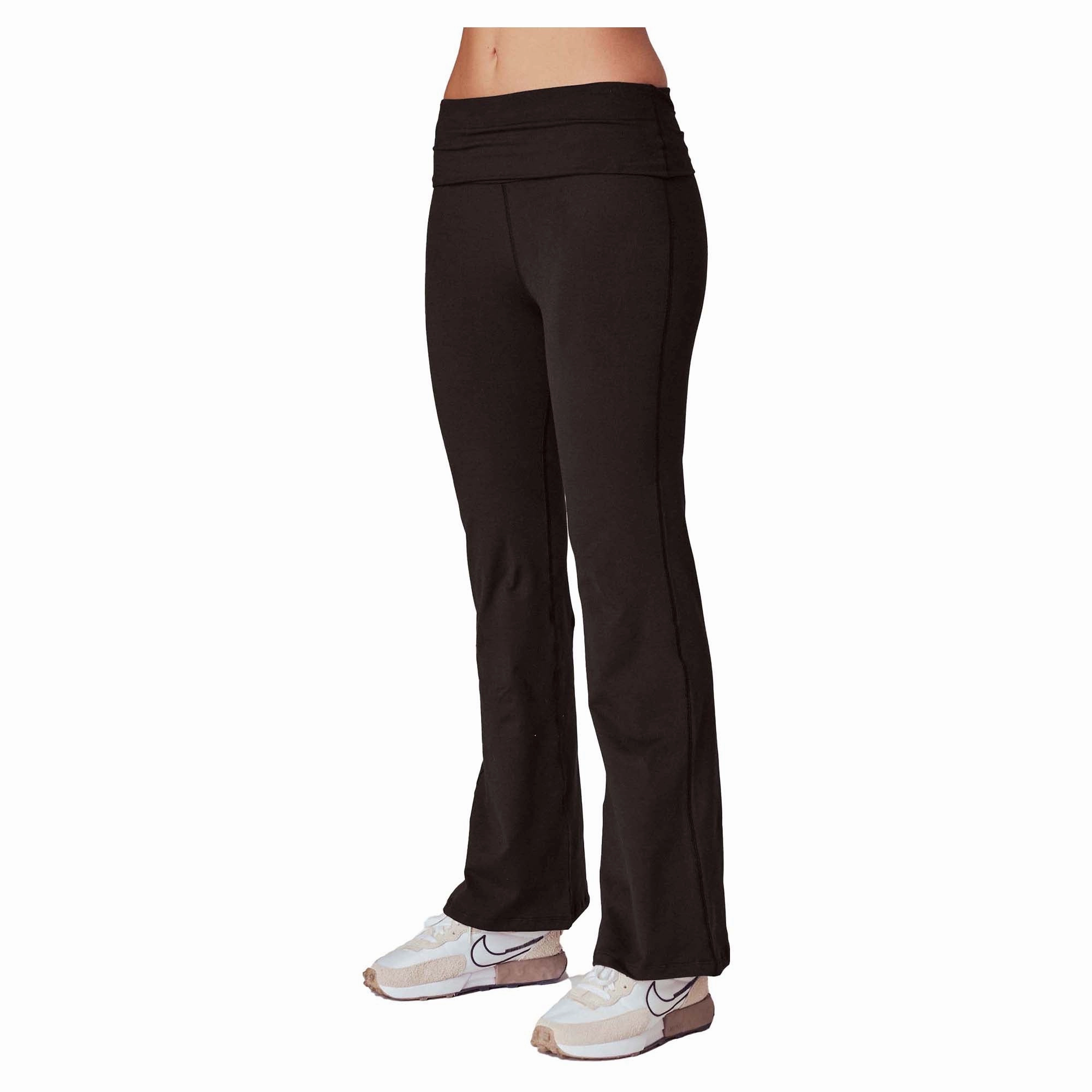 Women's Fold Over 31 Inch Flare Yoga Pants