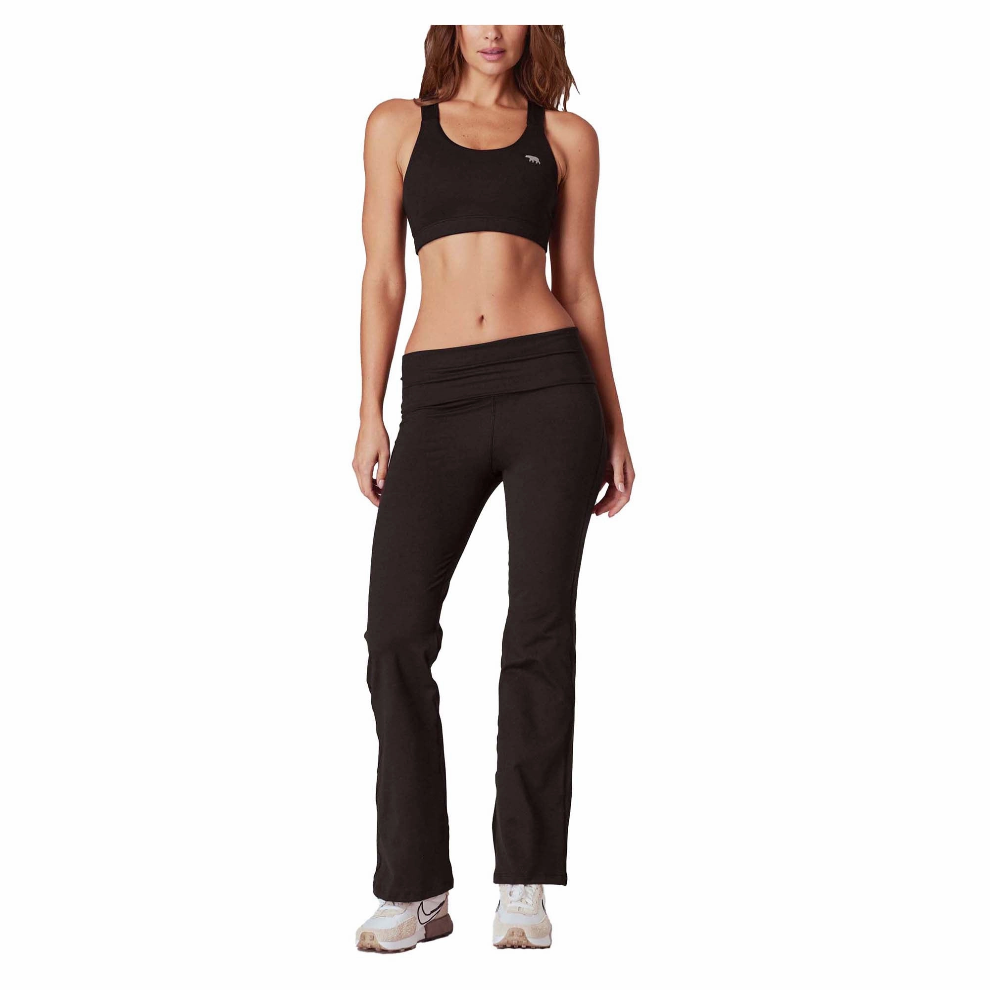 Women's Fold Over 31 Inch Flare Yoga Pants