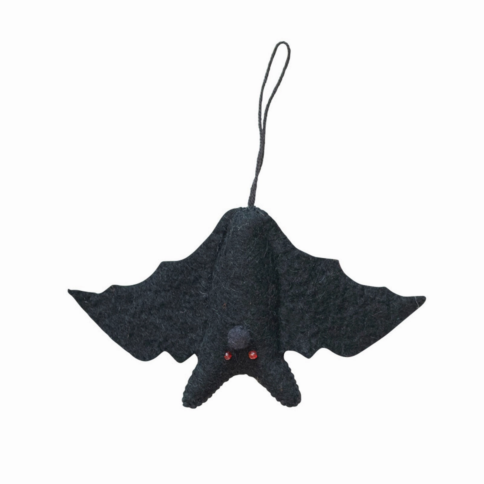 Wool Felt Bat Ornament - Black