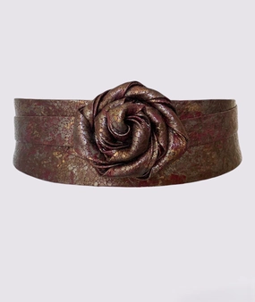 Wrap Leather Belt - Berry Bubble