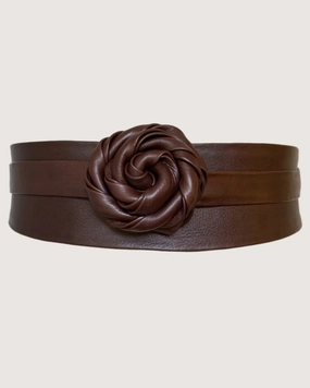 Wrap Leather Belt - Chocolate