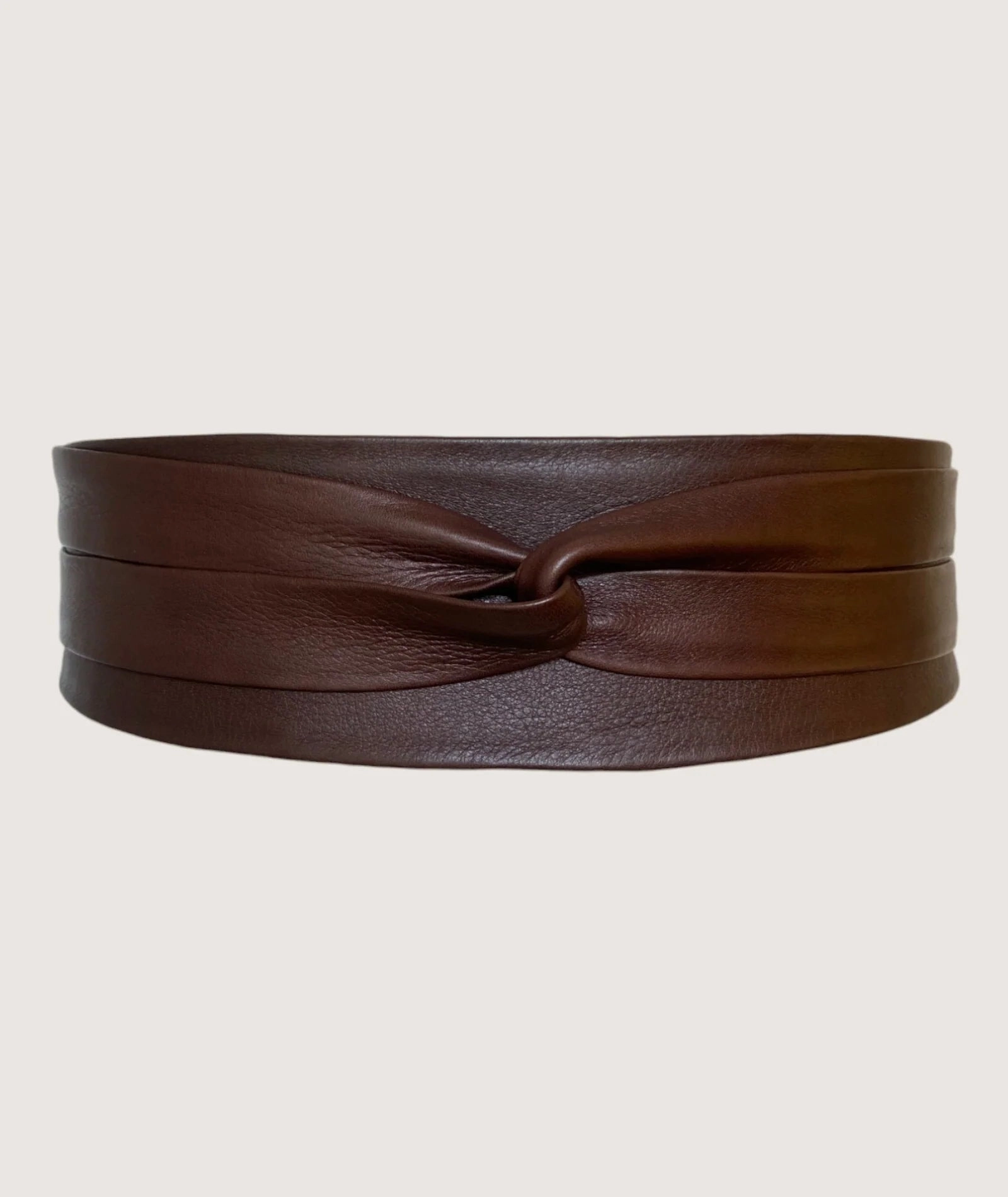 Wrap Leather Belt - Chocolate