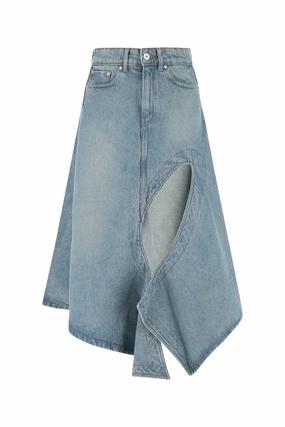 Y/Project Cut-Out Asymmetric Denim Skirt
